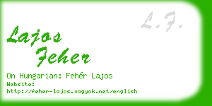 lajos feher business card