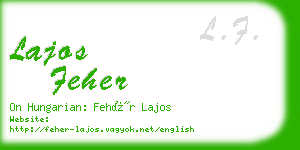 lajos feher business card